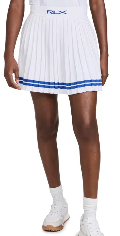 Rlx Cotton Coolmax Pleated Skirt Cream White/iris Blue