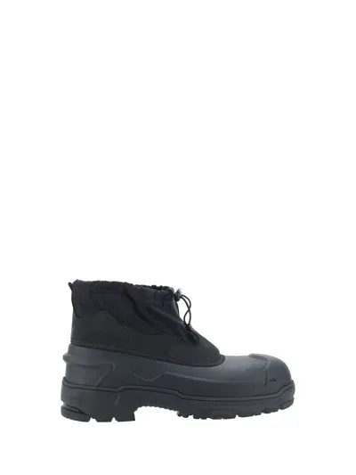 Roa Low Top Rubber Ankle Boots In Black