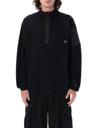 Roa Polartec Fleece Button Up In Black