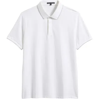 Robert Barakett Hunter Tipped Solid Polo In White