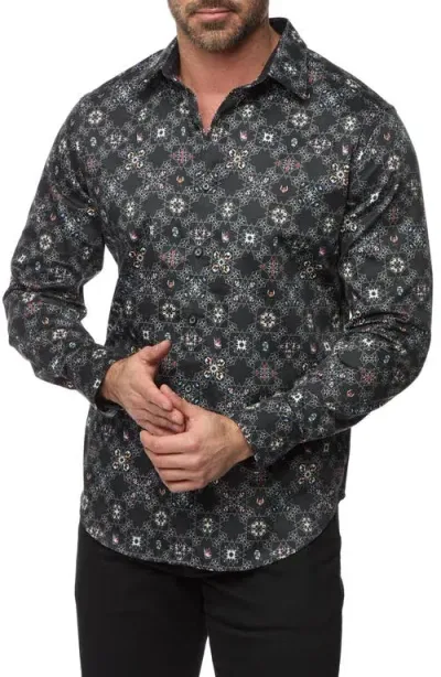 Robert Graham Buena Vista Long Sleeve Button Down Shirt In Black