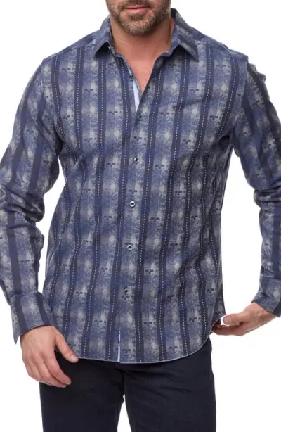 Robert Graham Dunkirk Classic Fit Stretch Button-up Shirt In Blue