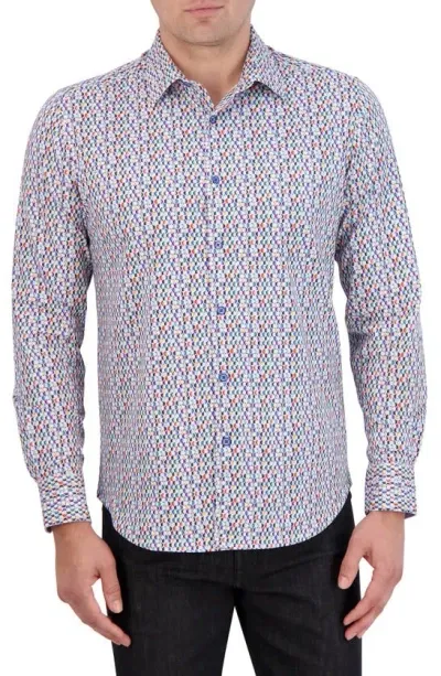 Robert Graham Men's Flamenco Cotton-stretch Sport Shirt In Neutral