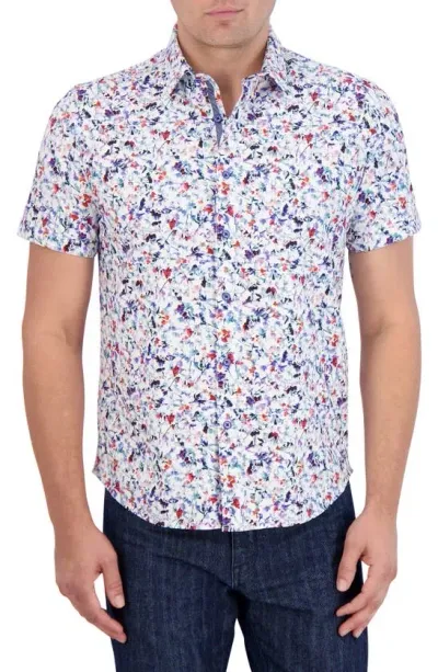 Robert Graham Men's Flamenco Geometric-print Short-sleeve Shirt In Neutral