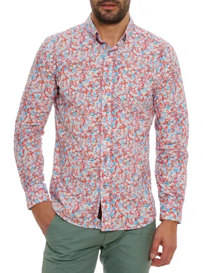 Robert Graham Kamari Short Sleeve Button Down Shirt In Neutral