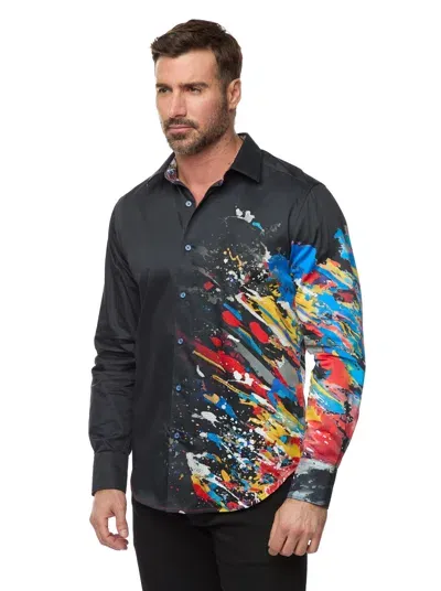 Robert Graham Knightsbridge Woven Shirt Tall In Black