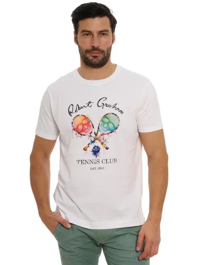 Robert Graham Rg Tennis Club T-shirt In White