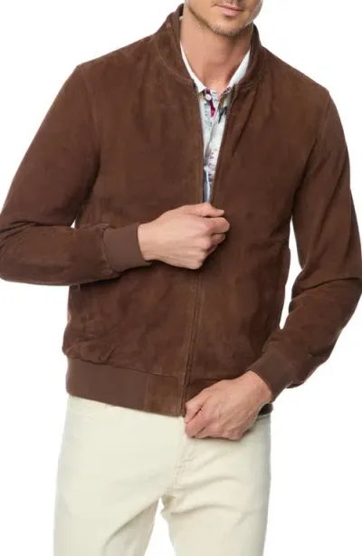 Robert Graham Tylen Suede Jacket In Brown