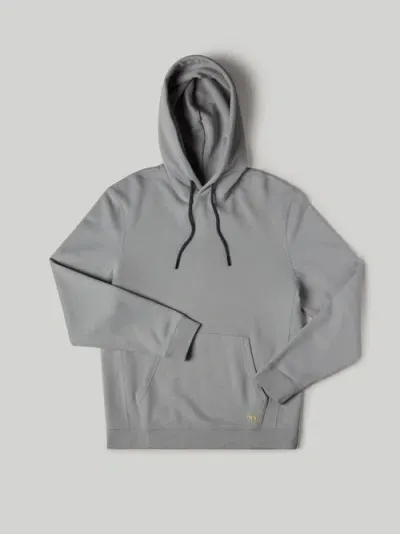 Robert Talbott Chandler French Terry Hoodie In Light Gray