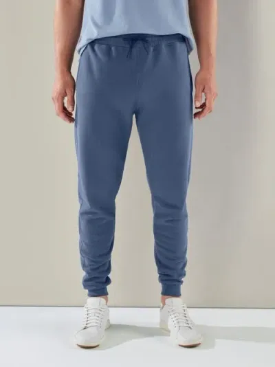 Robert Talbott Chandler French Terry Jogger In Indigo Blue