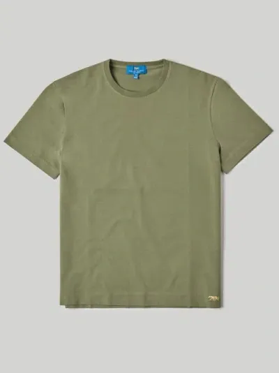 Robert Talbott Dean Stretch Jersey Tee In Olive