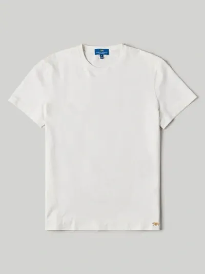 Robert Talbott Dean Stretch Jersey Tee In White