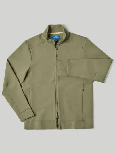 Robert Talbott Evans Track Jacket In Olive