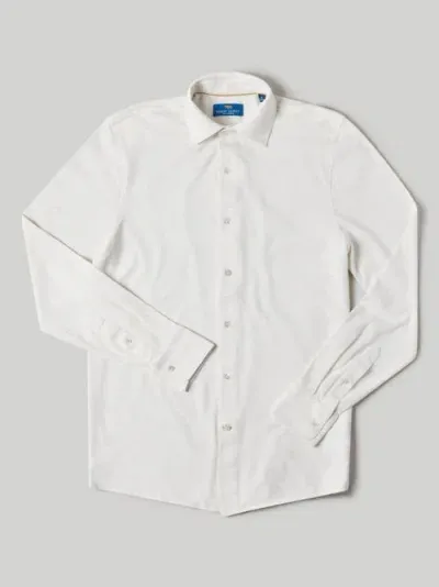 Robert Talbott Foster Long Sleeve Knit Shirt In White