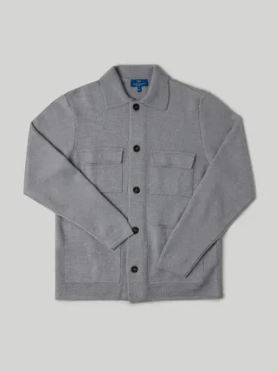 Robert Talbott Landon Sweater Jacket In Light Gray