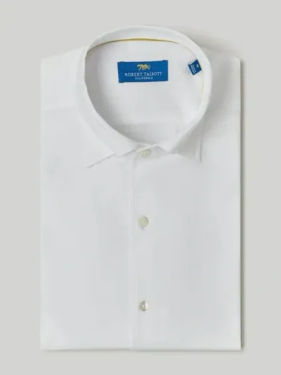 Robert Talbott Morgan Pinpoint Oxford Shirt In White