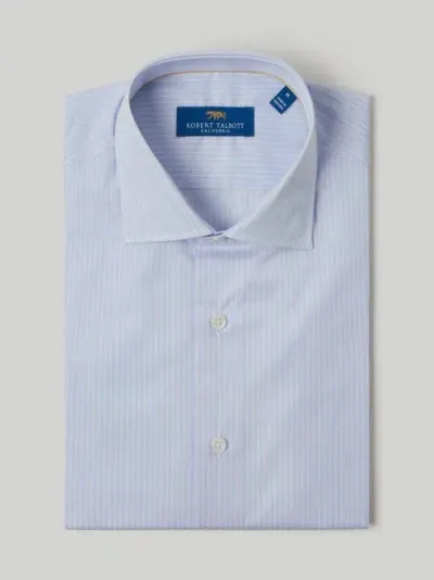 Robert Talbott Reynolds Bengal Dress Shirt In Lt Blue/white