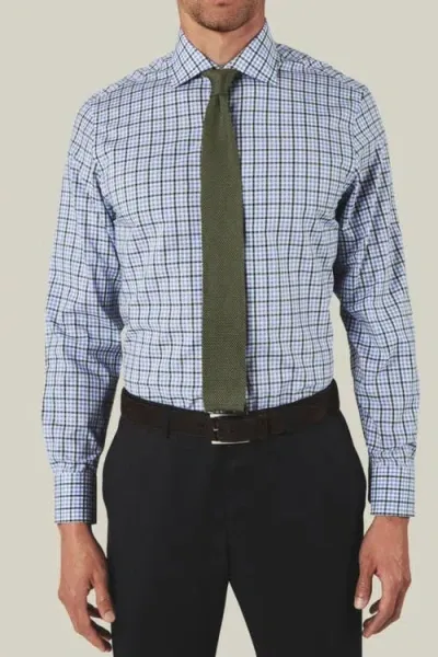 Robert Talbott Reynolds Bold Check Dress Shirt In Blue/green Plaid