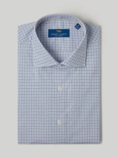 Robert Talbott Reynolds Fine Check Dress Shirt In Blue Plaid