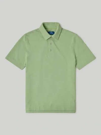 Robert Talbott Walker Short Sleeve Polo In Green