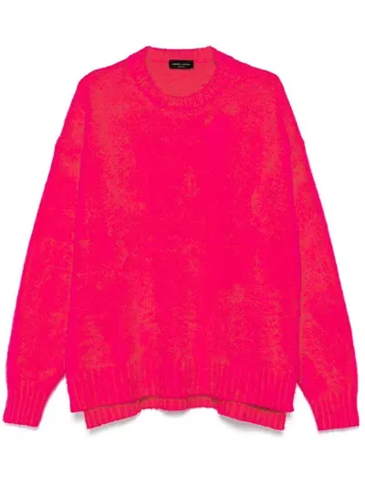 Roberto Collina Brushed Sweater In Pink