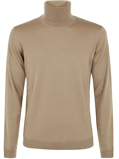 Roberto Collina Turtle Neck Pullover Clothing In Brown