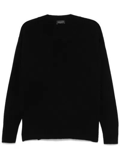 Roberto Collina V-neck Sweater In Black