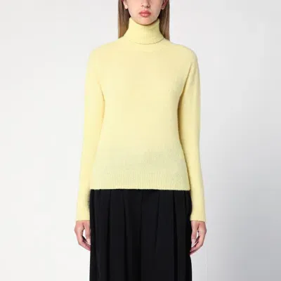 Roberto Collina Yellow Cashmere-blend Turtleneck Sweater