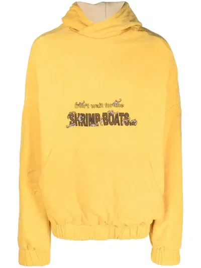 Robyn Lynch Yellow Embroidered Slogan Hoodie