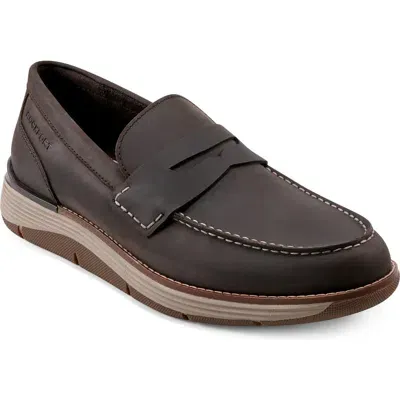 Rockport Liam Penny Loafer In Dark Brown