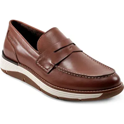 Rockport Liam Penny Loafer In Dark Natural