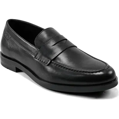 Rockport Sutton Penny Loafer In Black Leather