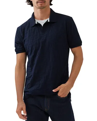 Rodd & Gunn Amberly Cotton Jacquard Sports Fit Polo Shirt In Navy