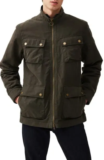 Rodd & Gunn Men's Aberdeen Canvas Jacket In Deep Olive