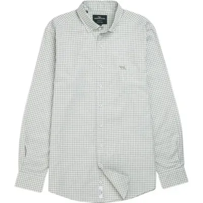 Rodd & Gunn Gunn Check Oxford Sports Fit Button-down Shirt In Dusty Sage