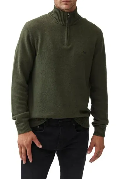 Rodd & Gunn Rodd And Gunn Merrick Bay Quarter-zip Sweater In Loden