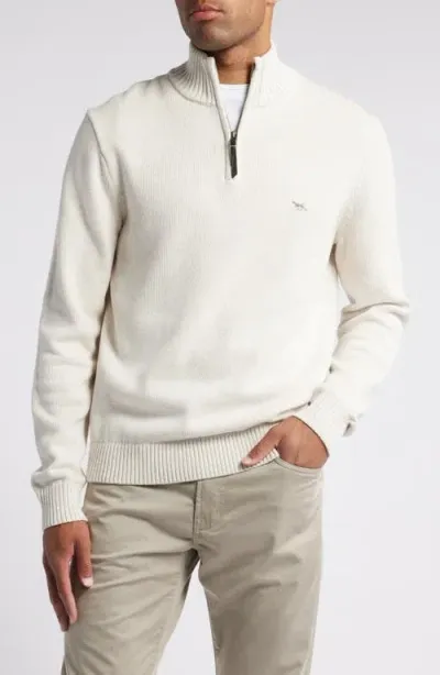 Rodd & Gunn Alton Ave Quarter Zip Sweater In Oat