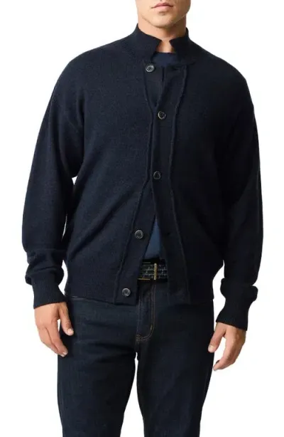 Rodd & Gunn Ridgeview Cotton & Wool Cardigan In Midnight