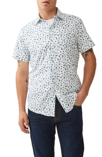 Rodd & Gunn Woodhill Forest Short Sleeve Button-up Shirt In Sky