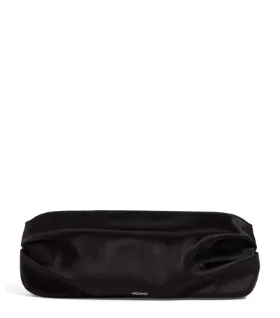 Rodo Satin Clutch Bag In Black