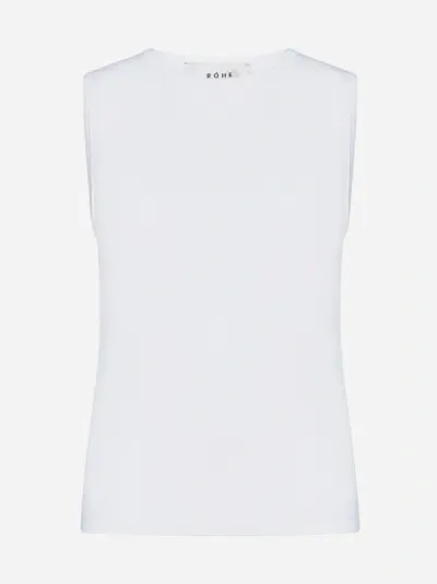 Rohe Organic Cotton-blend Tank Top In White