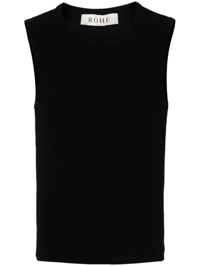 Rohe Black Crewneck Tank Top