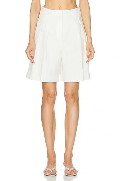 Rohe Tailored Wide Leg Short In Cream