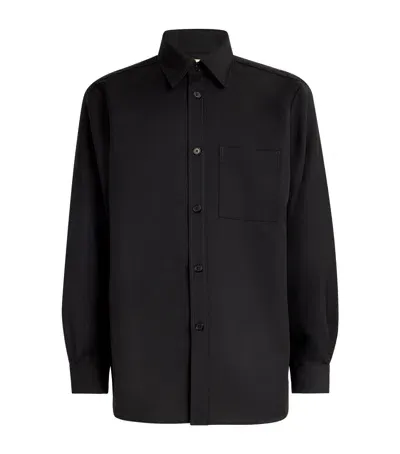 Rohe Virgin Wool-mohair Shirt In Black