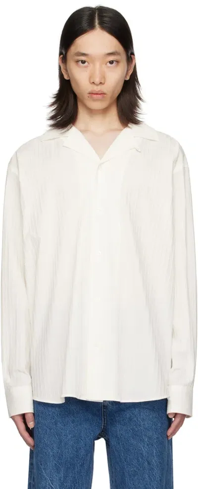 Rohe White Oversized Camp Collar Shirt In 100 Optic White