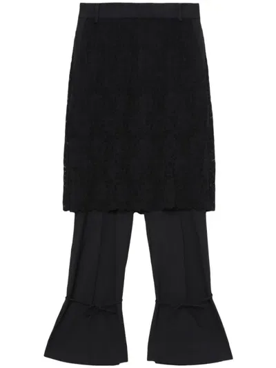 Rokh Layered Trousers In Black