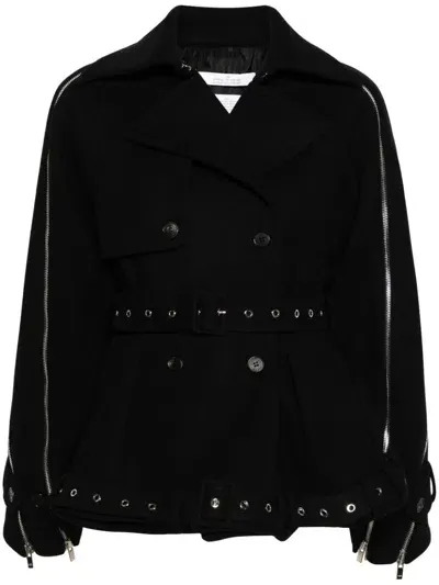 Rokh Multi-zipped Jacket In Black