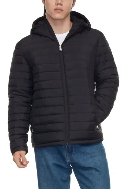 Rokka&rolla Midweight Puffer Jacket In Black