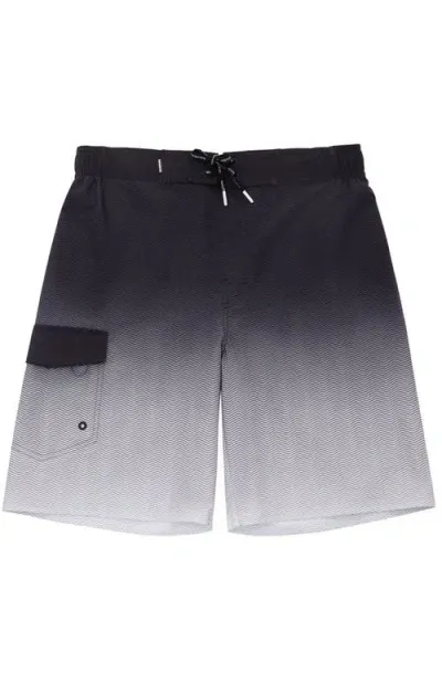 Rokka&rolla Quick-dry Swim Trunks With Elastic Waist In Black