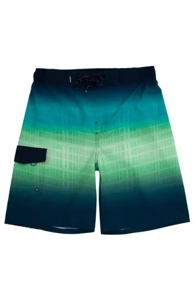 Rokka&rolla Quick-dry Swim Trunks With Elastic Waist In Green Vapor